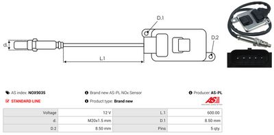 SENZOR NOX INJECTIE ADITIV AS-PL NOX9035 2