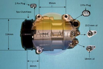 Compressor, air conditioning Auto Air Gloucester 14-2069P