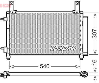 DENSO DCN15004 Радиатор кондиционера  для CHEVROLET MATIZ (Шевроле Матиз)