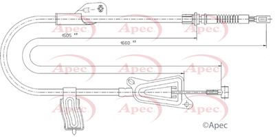 Cable Pull, parking brake APEC CAB1305