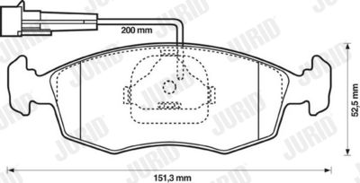 Комплект тормозных колодок, дисковый тормоз JURID 573094J для FIAT PALIO