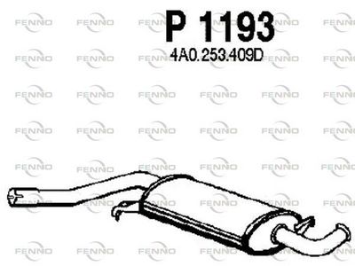 FENNO P1193 Глушитель выхлопных газов  для AUDI 100 (Ауди 100)