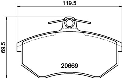 Комплект тормозных колодок, дисковый тормоз 8DB 355 017-701
