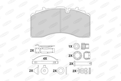 Bromsbeläggssats, skivbroms BERAL 2919430004152004