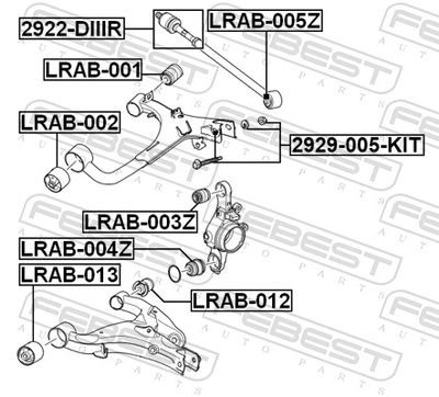SET șURUBURI DE CORECțIE ALUNECARE FEBEST 2929005KIT 1