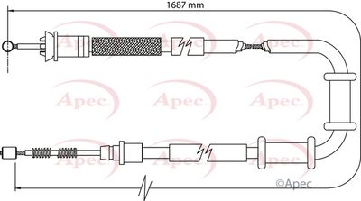 APEC Cable Pull, parking brake CAB1110