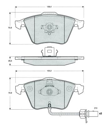 BREMSBELAGSATZ SCHEIBENBREMSE MTR MT469 0