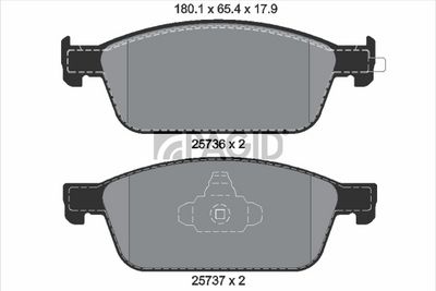 Sada brzdových destiček, kotoučová brzda PAGID T2262N