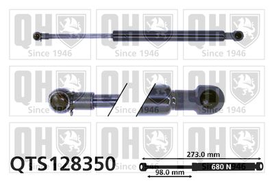 Газовая пружина, крышка багажник QUINTON HAZELL QTS128350 для NISSAN PRIMERA