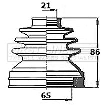 Bellow, drive shaft FIRST LINE FCB6145