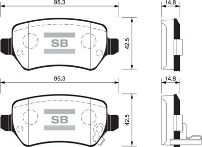 Комплект тормозных колодок, дисковый тормоз FI.BA FBP1536 для CHEVROLET VIVA