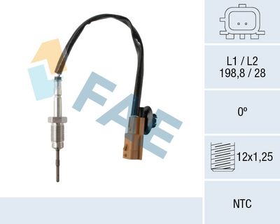 czujnik, temperatura spalin FAE 68624