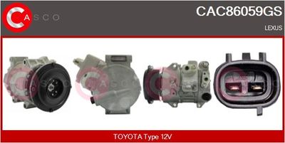 Компрессор, кондиционер CASCO CAC86059GS для LEXUS GS