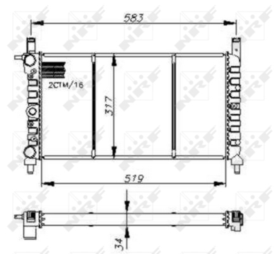 Радиатор, охлаждение двигателя WILMINK GROUP WG1723507 для FIAT UNO