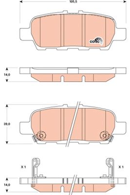 Brake Pad Set, disc brake GDB3508