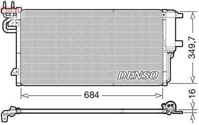 Конденсатор, кондиционер DENSO DCN10045 для FORD C-MAX