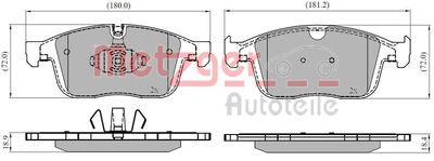 BREMSBELAGSATZ SCHEIBENBREMSE