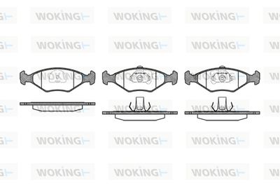 Комплект тормозных колодок, дисковый тормоз WOKING P3813.40 для FIAT ALBEA
