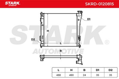 радиатор, охлаждане на двигателя STARK SKRD-0120815