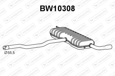 Глушитель выхлопных газов конечный VENEPORTE BW10308 для BMW 2
