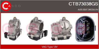 Hrdlo škrticí klapky CASCO CTB73038GS