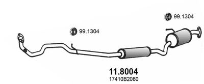 Средний / конечный глушитель ОГ ASSO 11.8004 для DAIHATSU TREVIS