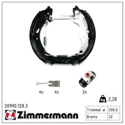 комплект спирачна челюст ZIMMERMANN