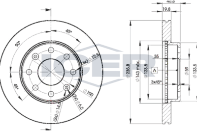 спирачен диск ICER 78BD4633-2