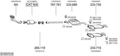 SISTEM DE ESAPAMENT BOSAL SYS07518