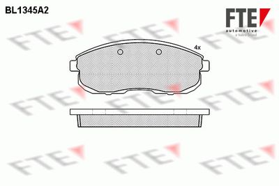 Комплект тормозных колодок, дисковый тормоз FTE BL1345A2 для NISSAN 200SX