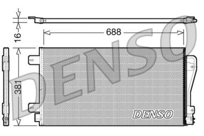 Конденсатор, кондиционер DENSO DCN23014 для OPEL MOVANO