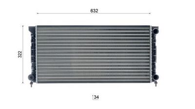 Radiator, engine cooling CR 345 000S