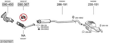 Изпускателна система BOSAL SYS07007