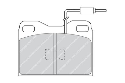 Комплект тормозных колодок, дисковый тормоз FERODO FDB424 для RENAULT 14