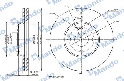 спирачен диск MANDO MBC035095