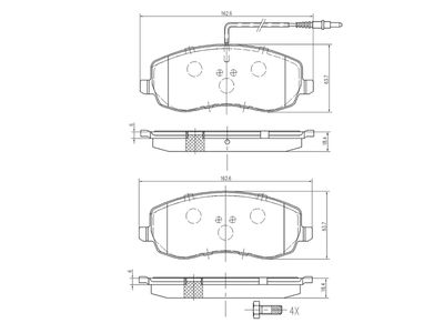 комплект спирачно феродо, дискови спирачки A.Z. Meisterteile AZMT-44-022-1317
