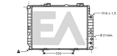 Радиатор, охлаждение двигателя EACLIMA 31R50151 для MERCEDES-BENZ C-CLASS