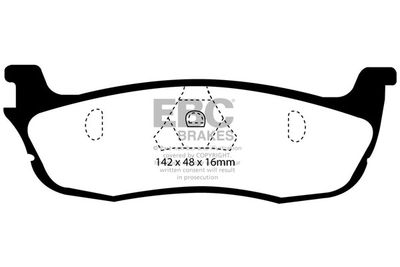 Комплект тормозных колодок, дисковый тормоз EBC Brakes DP1601 для LINCOLN NAVIGATOR