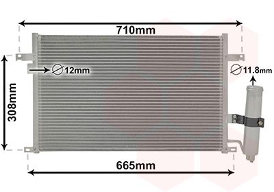 VAN-WEZEL 81005056 Радіатор кондиціонера для CHEVROLET (Шевроле)