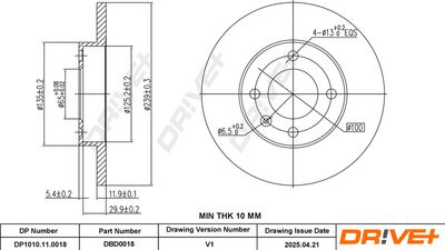 DISC FRANA DR!VE+ DP1010110018 2