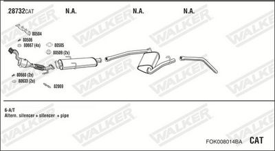 Изпускателна система WALKER FOK008014BA