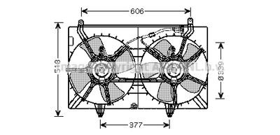AVA QUALITY COOLING DN7529 Вентилятор системы охлаждения двигателя  для INFINITI  (Инфинити Фx)
