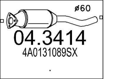 MTS 04.3414 Катализатор  для AUDI A6 C4 (4A2) 2.5 TDI