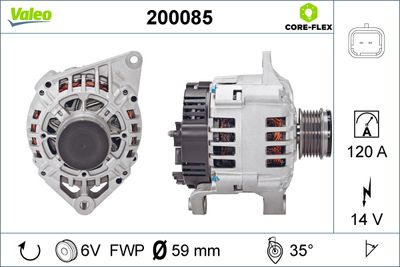 Генератор VALEO 200085 для VOLVO S40