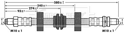 спирачен маркуч BORG & BECK BBH6597