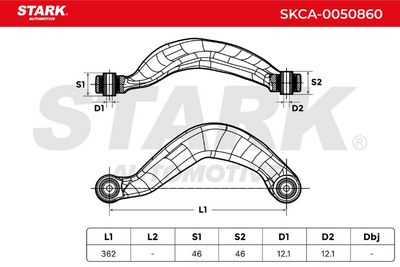 носач, окачване на колелата STARK SKCA-0050860
