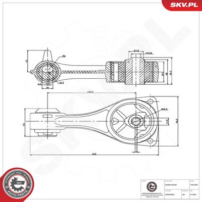 Zavěšení motoru SKV 75SKV093
