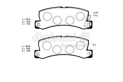 Комплект тормозных колодок, дисковый тормоз ASHUKI by Palidium T114-25 для TOYOTA VISTA