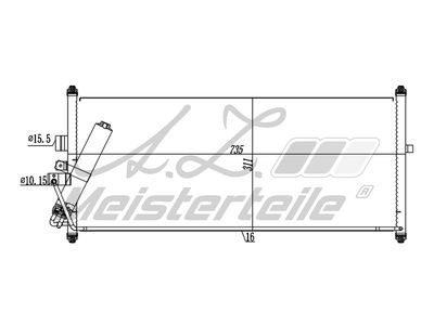 кондензатор, климатизация A.Z. Meisterteile AZMT-45-030-1663