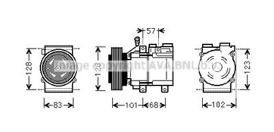 AVA QUALITY COOLING HYAK324 Компрессор кондиционера  для HYUNDAI XG (Хендай Xг)